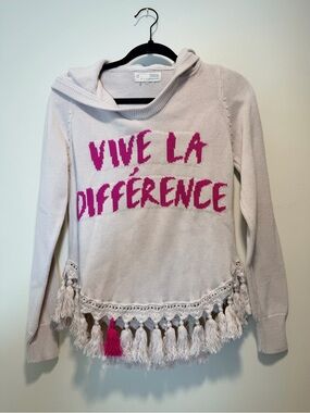 Odd Molly Sz 0 Fringe Tassel Hooded Sweater Vive La Difference
